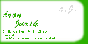 aron jurik business card